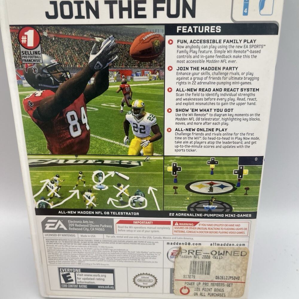 Madden NFL 08 (Nintendo Wii) Tested - Picture 2 of 8